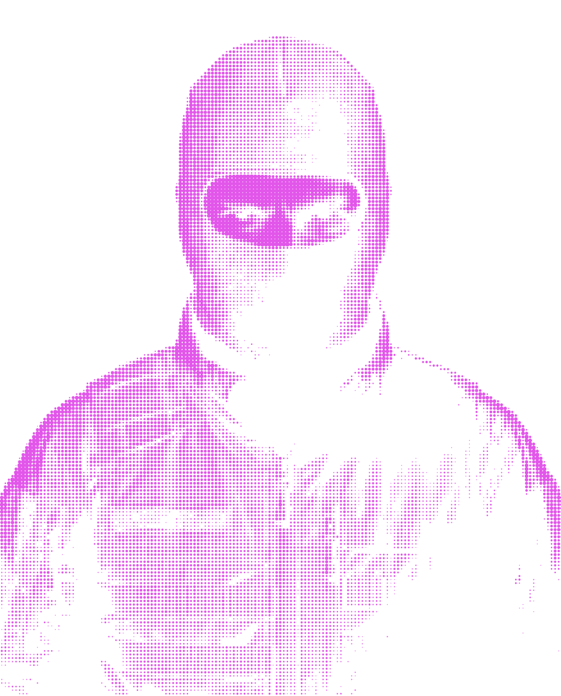 A masked assassin; someone has scribbled a smile, crosses for eyes and a crown on him